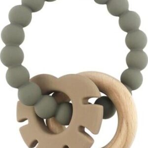 Biderangle I Silikone - Blad Og Træ Bideringe - Grøn - Magni