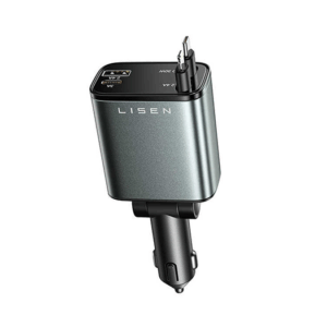 Biloplader M. udtrækkelig USB-C & Lightning - 100W - LISEN™