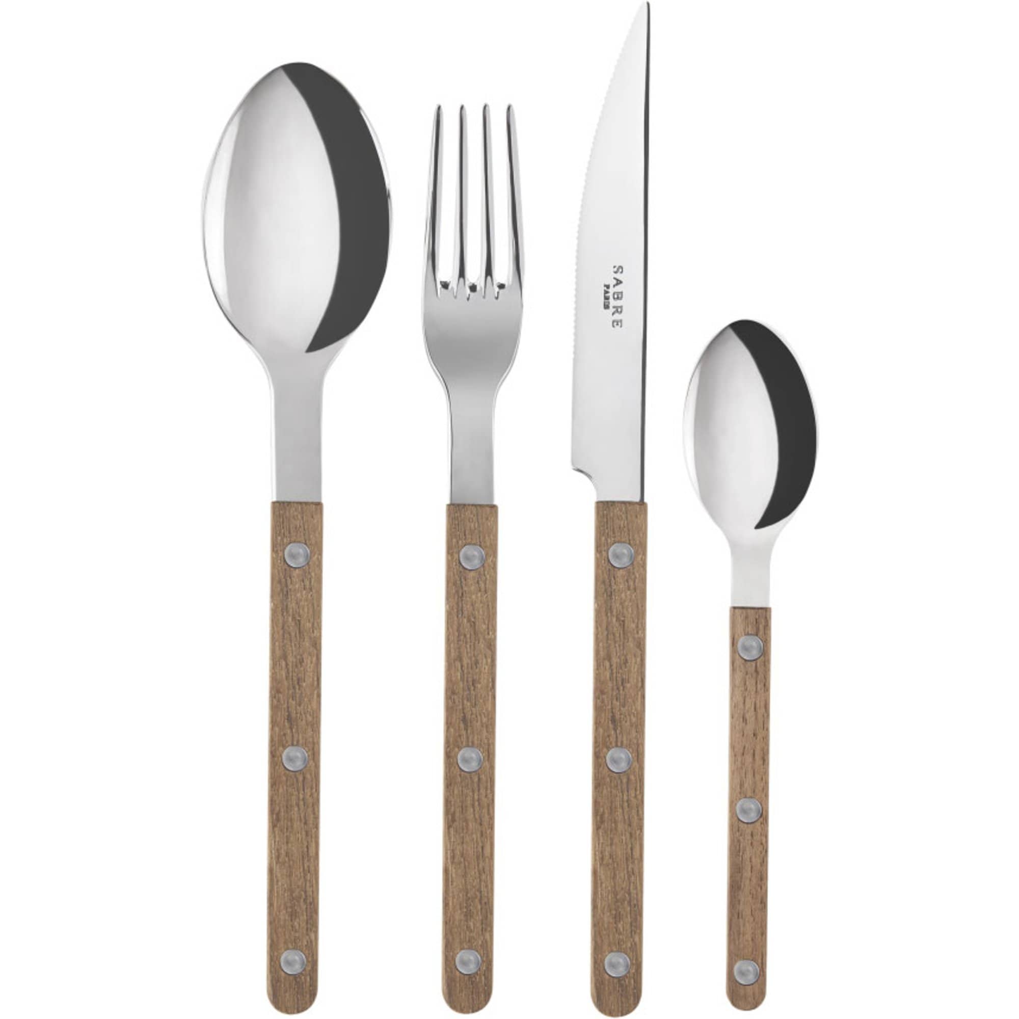 Bistrot Teak bestiksæt 4 dele, teak