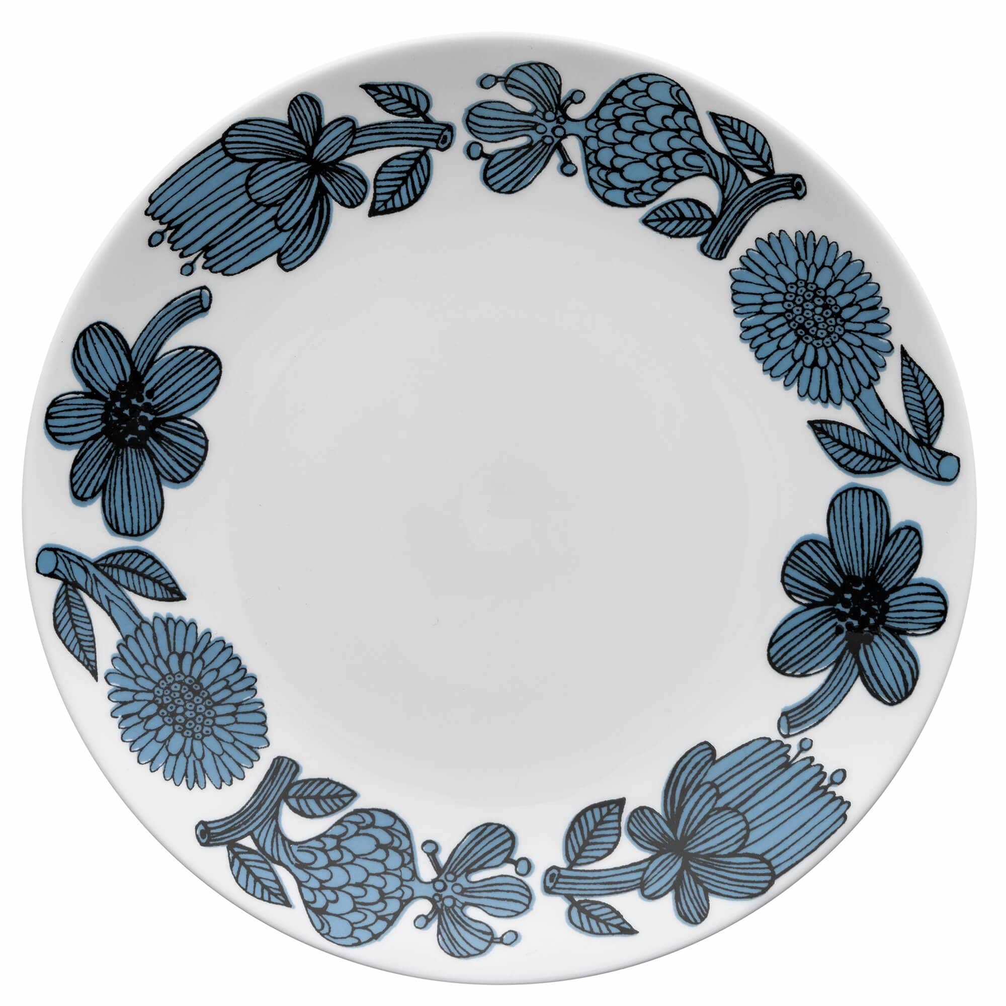 Blå Aster tallerken, 22 cm
