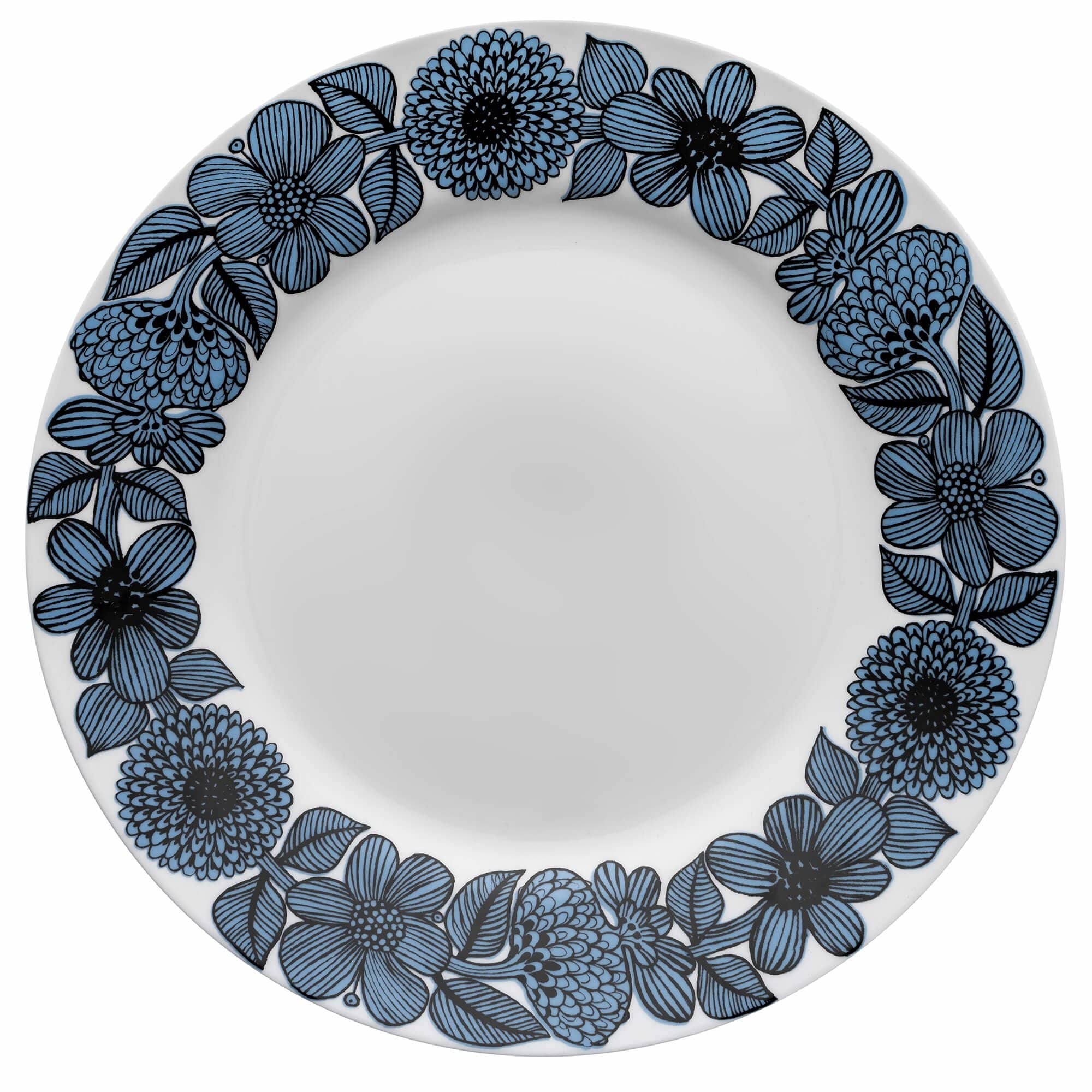 Blå Aster tallerken, 28 cm