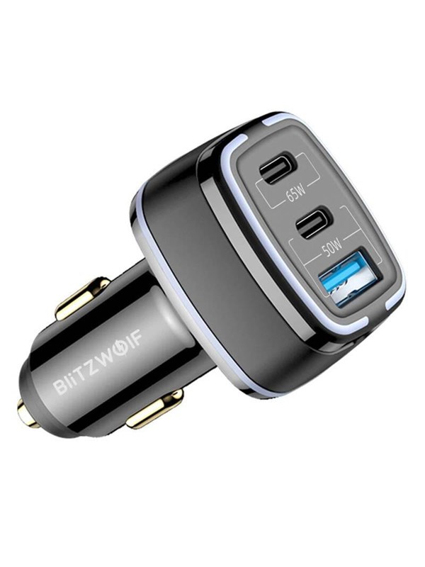 BlitzWolf BW-BC4 115W 3-Port USB PD Car Charger
