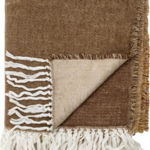 Bloomingville - Ara Plaid - Brun - Akryl - 150x130 Cm