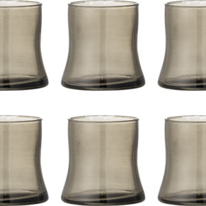Bloomingville - Florentine Drikkeglas - Grå - Genanvendt Glas - 6 Stk