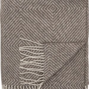 Bloomingville - Hoshi Plaid - Brun - Merinould - 140x200 Cm
