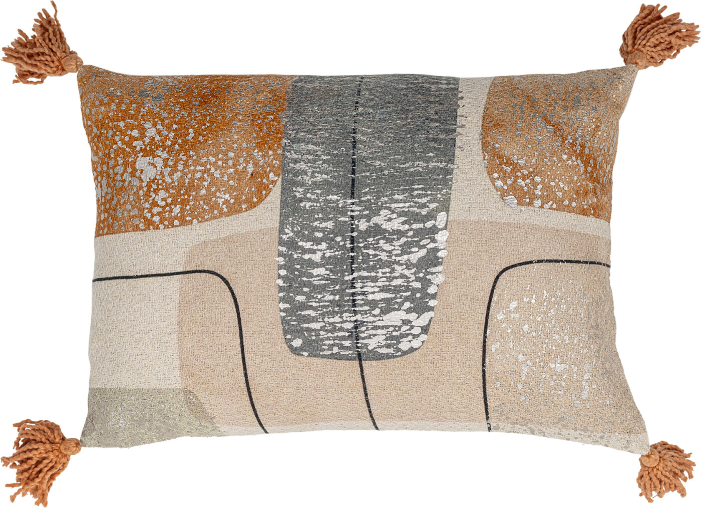Bloomingville - Lanzo Pude - Orange - Bomuld - 50x35 Cm