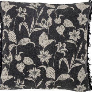 Bloomingville - Mali Pude - Sort - Genanvendt Bomuld - 50x50 Cm