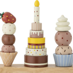 Bloomingville Mini - Celebrate Stabeltårn I Træ - 18 Dele