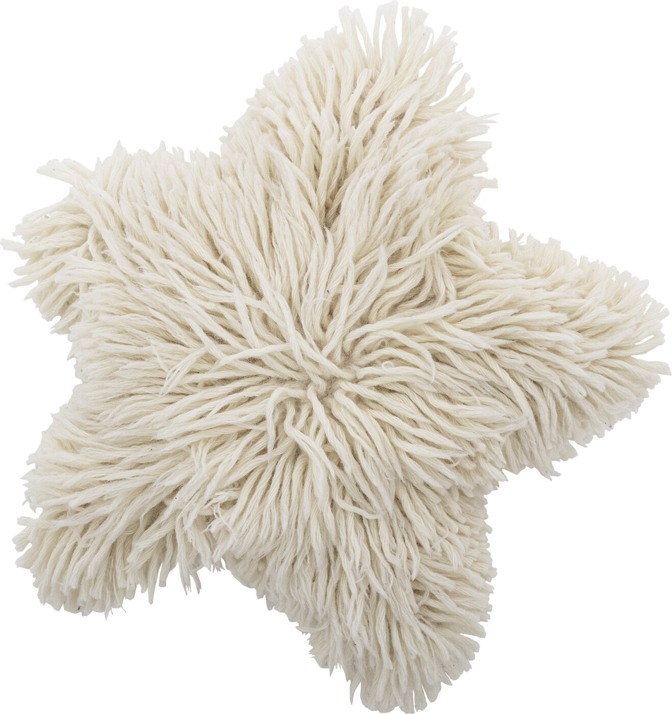 Bloomingville - Star Pude - Natur - Uld - 45x45 Cm