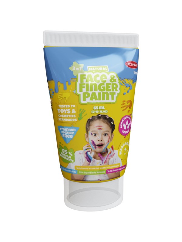 Boti Natural Face & Fingerpaint Tube - Yellow 65ml