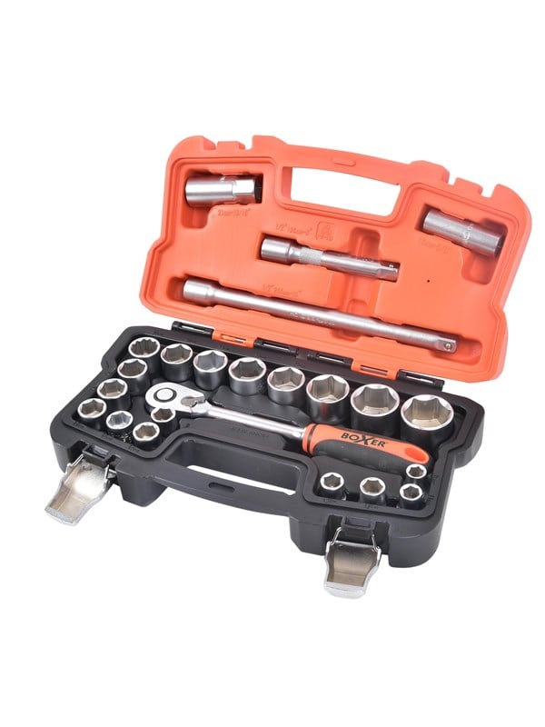 Boxer Topnøglesæt 1/2"- 23 dele