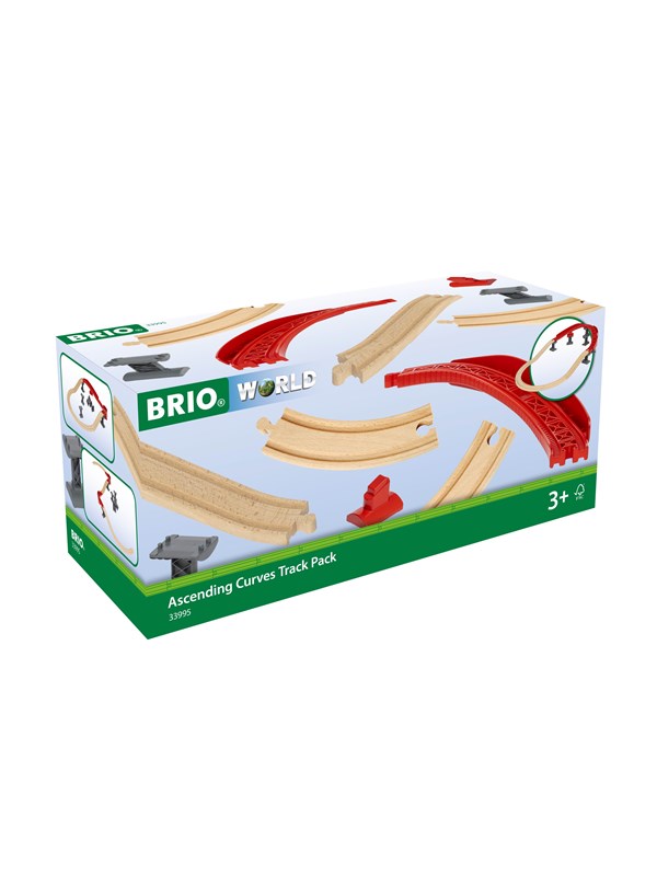 Brio Pakke med hævede, buede skinner