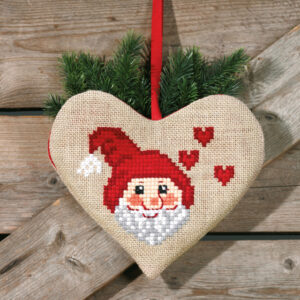 Broderi Kit - Julemand Hjerte