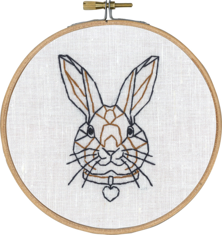 Broderi Kit - Kanin i streg