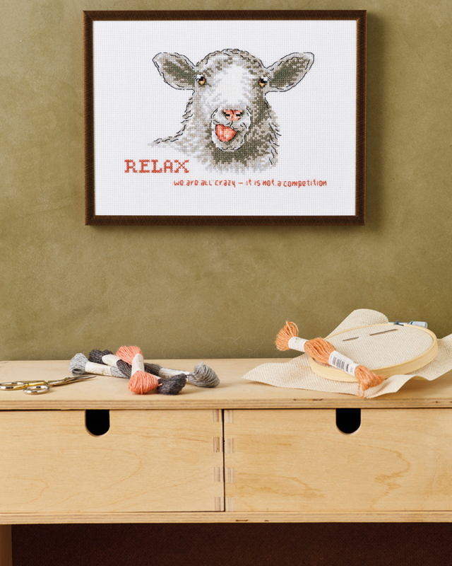 Broderi Kit - Relax, we are all crazy
