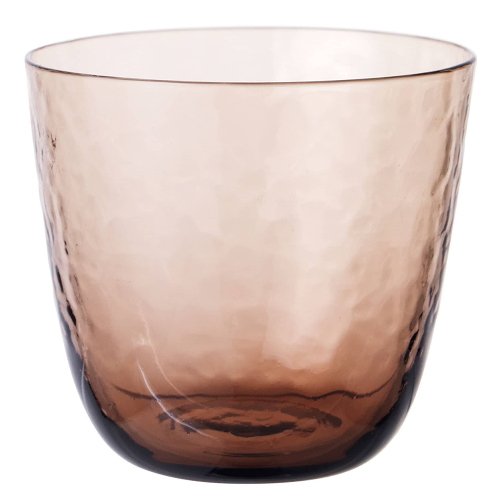 Broste Hammered Drikkeglas, brun