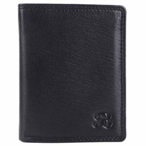 Bugundar 2-fløjet Herrepung med Klap Teglkås Sort 789-01