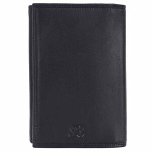 Bugundar 3-fløjet Melsted Herrepung med Klap Sort 806-01