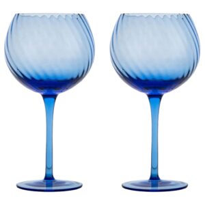 Byon Opacity Vinglas, blå, 2 stk.