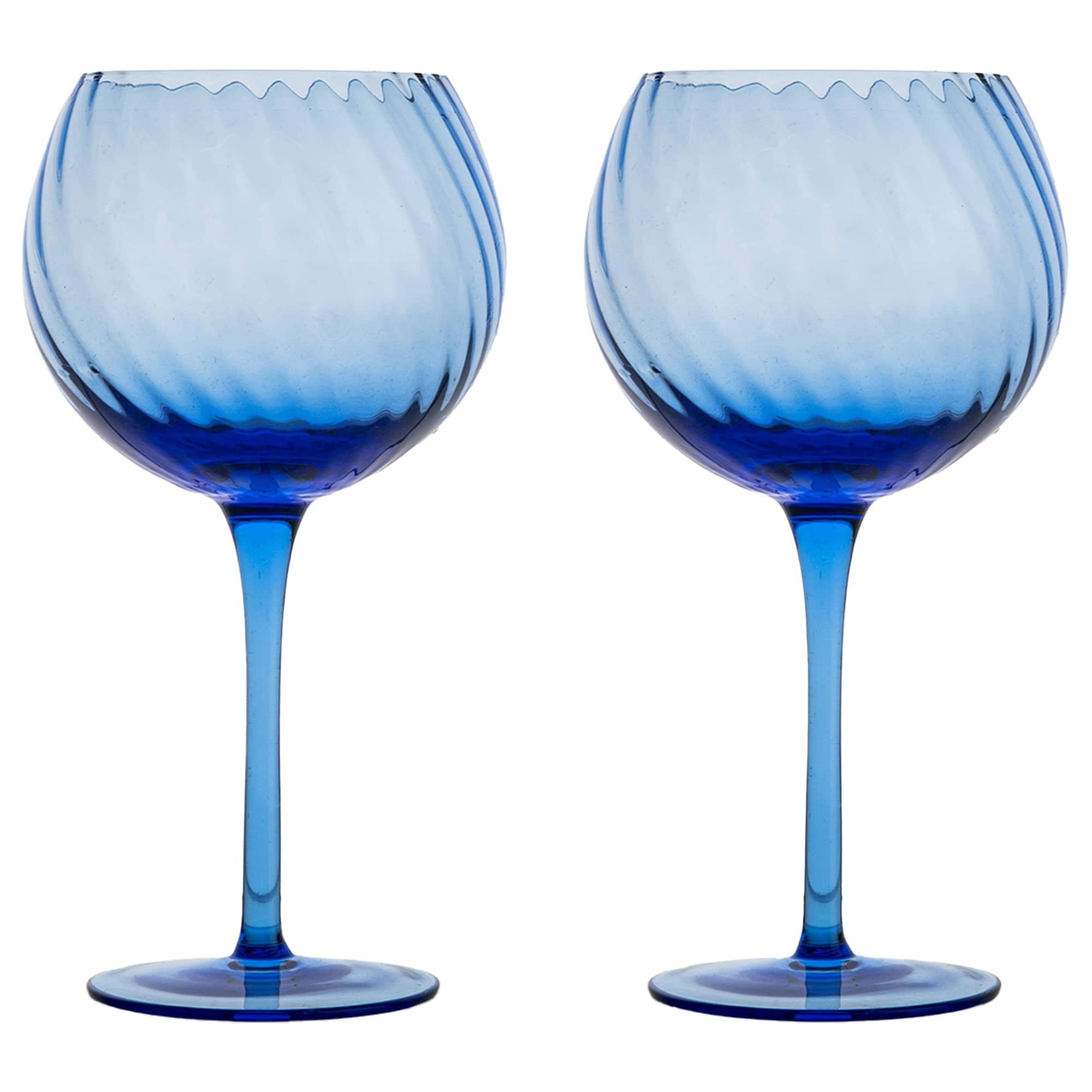 Byon Opacity Vinglas, blå, 2 stk.