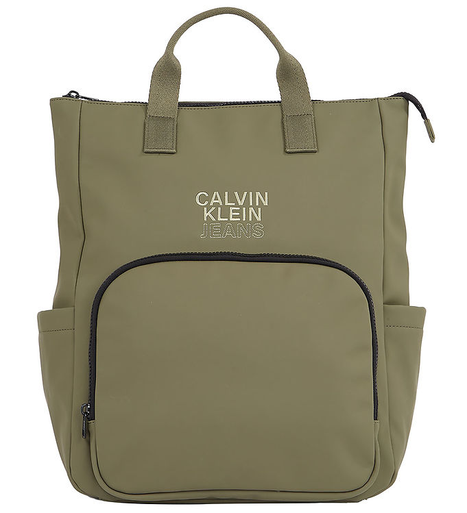 Calvin Klein Pusletaske - Rubber Diaper BP - Dusty Olive