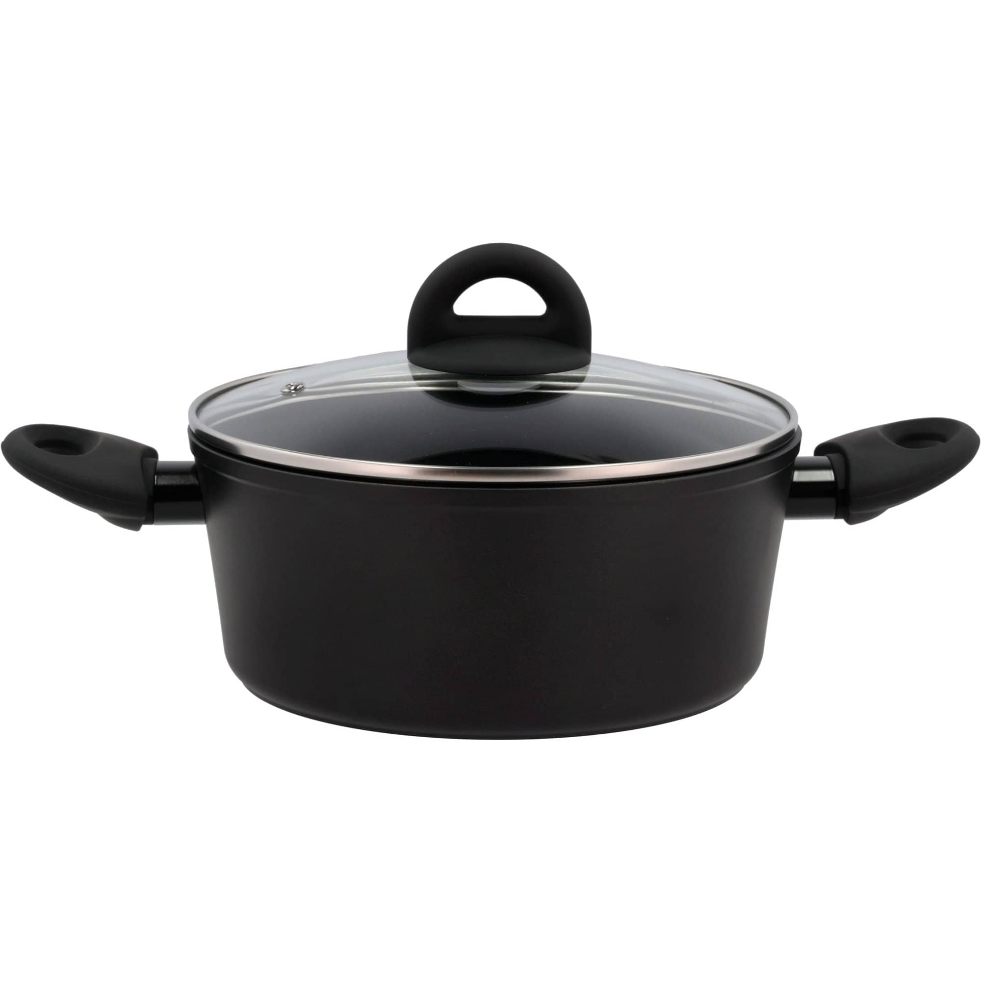 Ceramica gryde med glaslåg 2,5 liter, sort