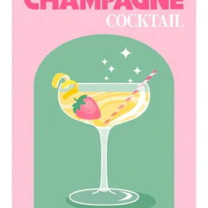 Champagne Cocktail Plakat