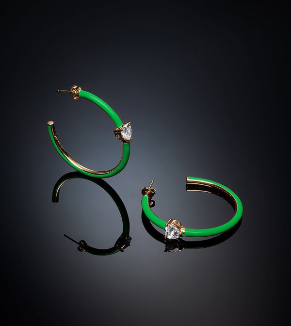 Chiara Ferragni Love Parade Green Øreringe