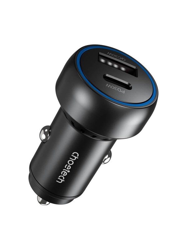 Choetech 60W 2xUSB-C+USB-A car charger (black)