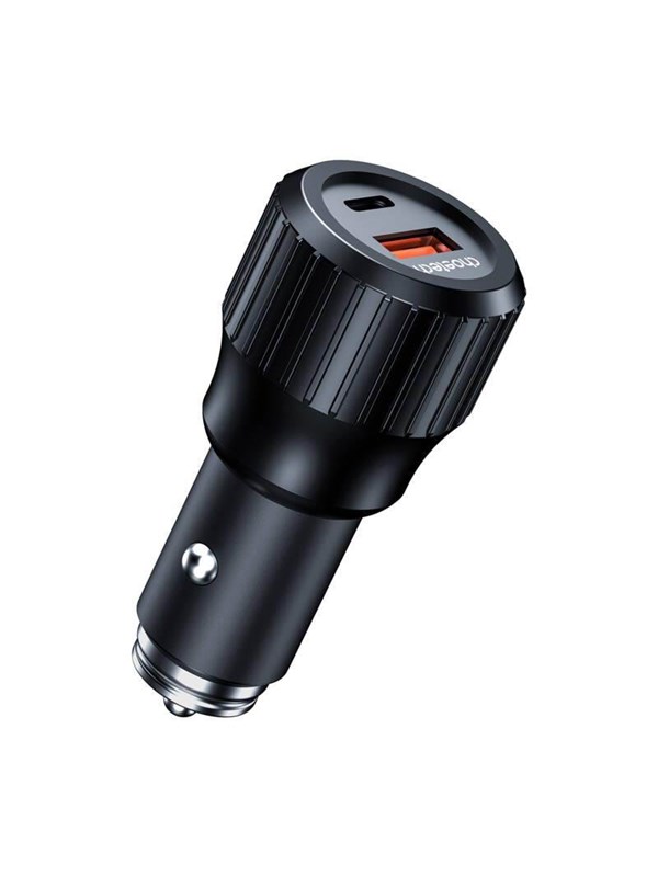 Choetech 63W Dual USB-C 45w+ USB-A 18w fast car charger (black)