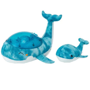 Cloud-B Natlampe m. Lyd - Tranquil Whale m. Unge - 30x28x13 cm -