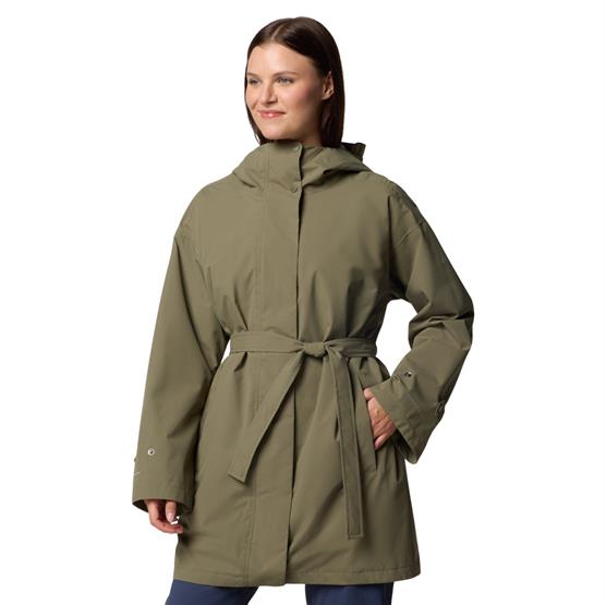 Columbia Here And There III Trench Jacket Womens, Stone Green