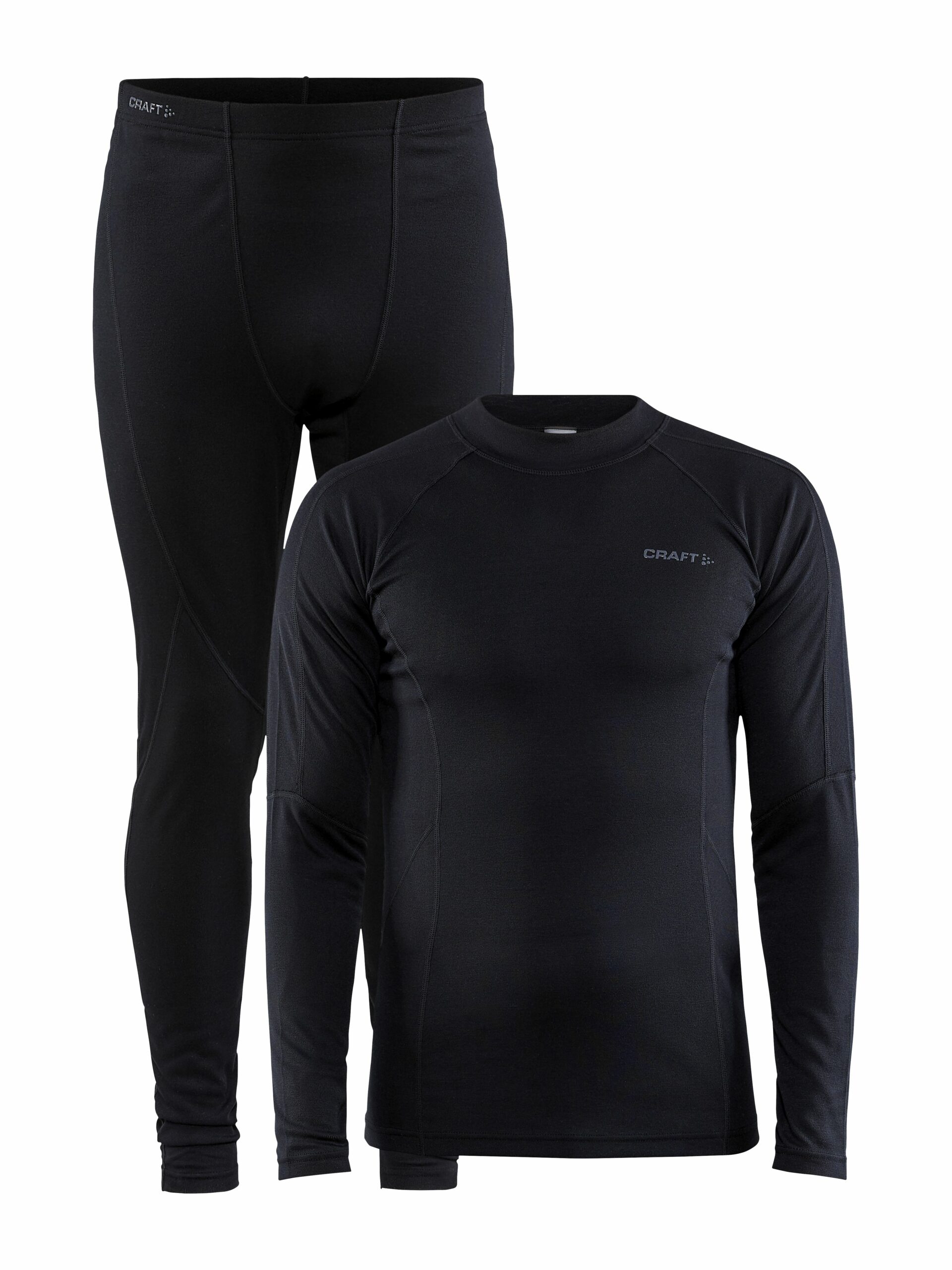 Craft - CORE Warm Baselayer Set Maend - Black L