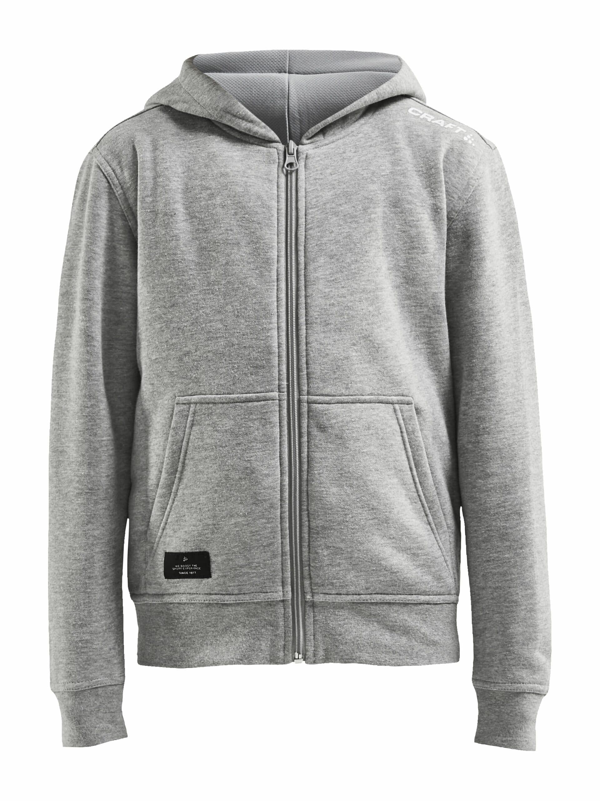 Craft - Community FZ Hoodie JR - Grey Melange 122/128