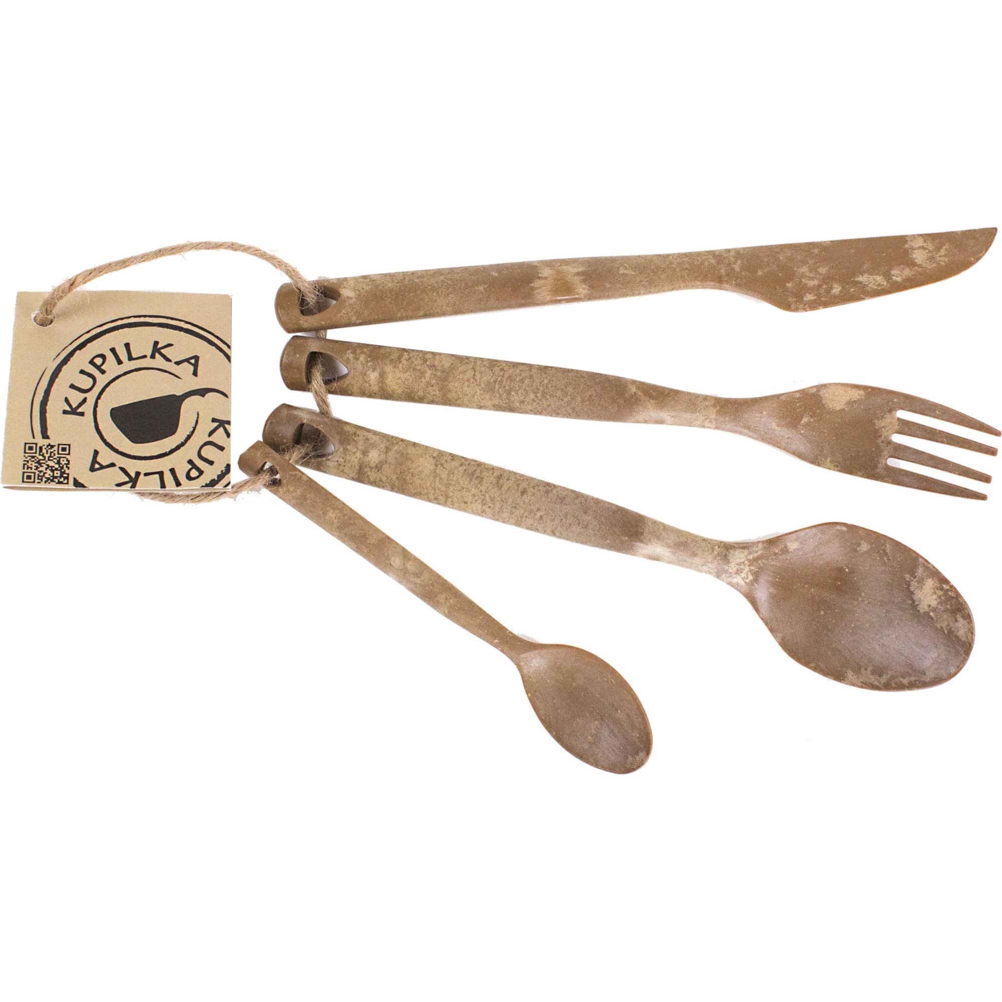 Cutlery bestiksæt, brun, 4 dele