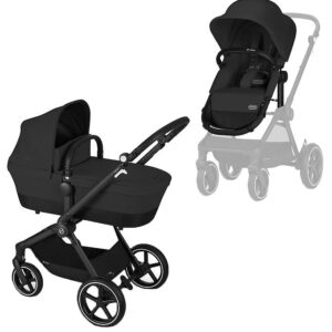 Cybex Klapvogn/Barnevogn - Eos Lux - 2-i-1 - Moon Black