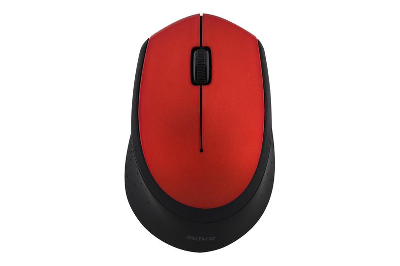 DELTACO MS-462 - mus - 2.4 GHz - rød