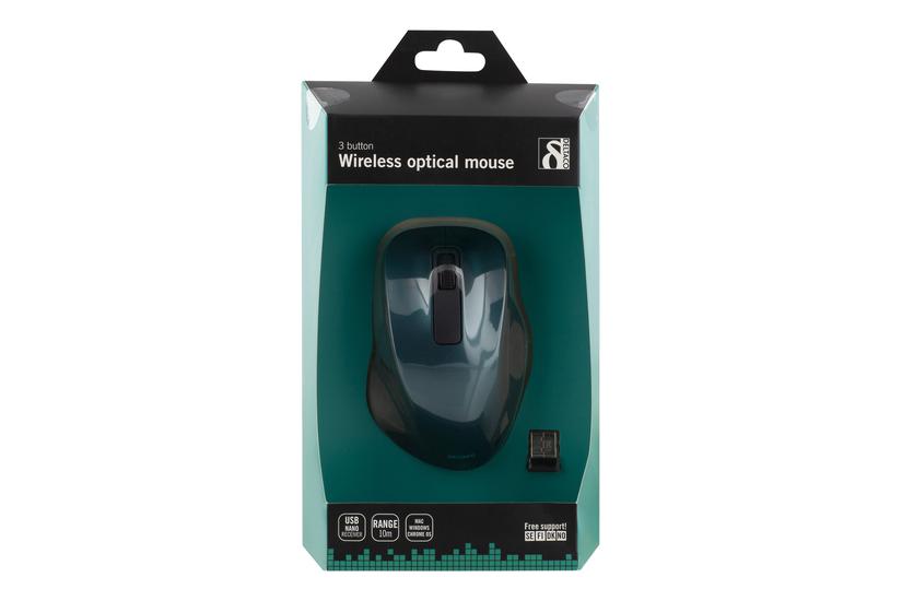 DELTACO MS-708 - mus - 2.4 GHz - blå