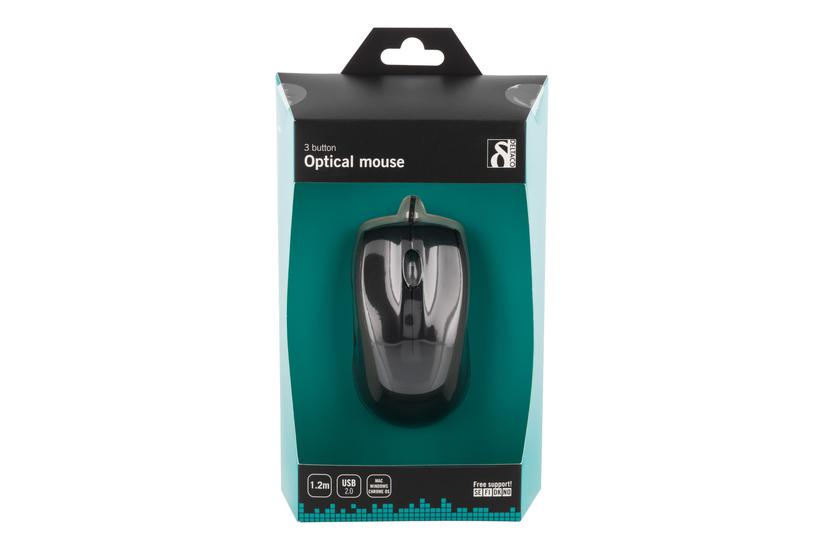 DELTACO MS-711 - mus - USB 2.0 - sort