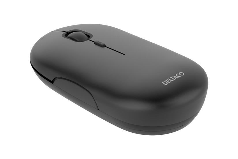 DELTACO MS-803 - mus - flad - 2.4 GHz - mørkegrå