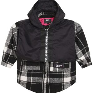 DKNY Frakke - Sort/Hvidternet m. Vest