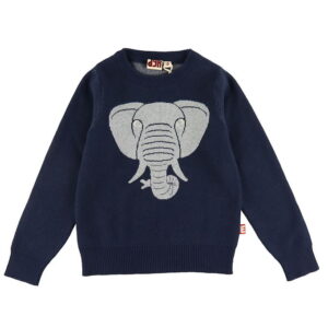 DYR-Cph Bluse - Dyractic Cotton Sweater - Dk Navy Elefant