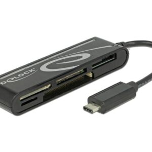 Delock USB 2.0 Card Reader USB Type-C male 5 Slots - kortlæser - USB-C