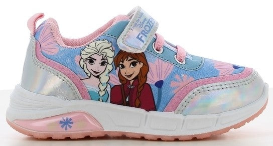 Disney - Frozen sneaker m/lys, 76-1049 - Blå/lyserød - 31