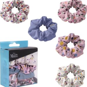 Disney - Scrunchies Med Minnie Mouse Motiv - 5 Stk - Lyserød Hvid