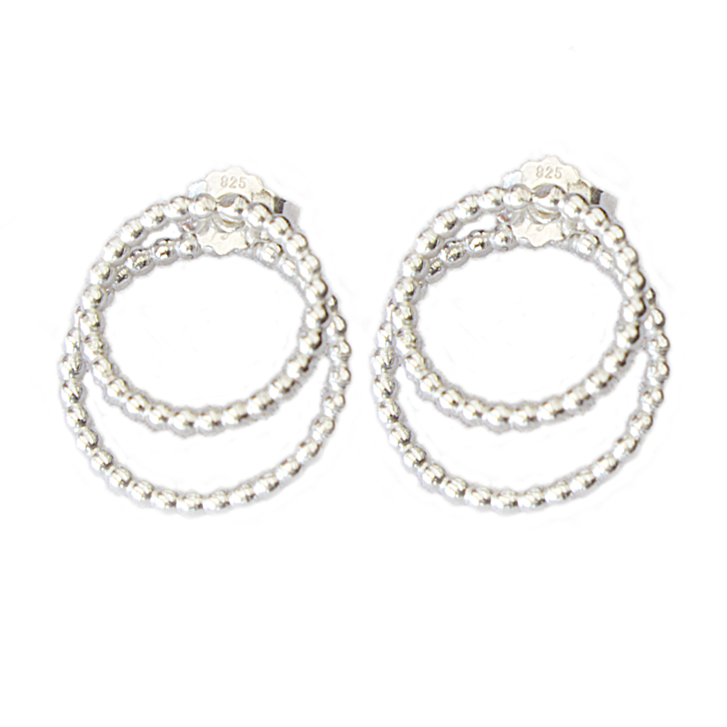 Dobbelte kugle øreringe