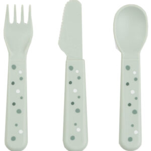 Done by Deer Børnebestik - 3 stk - Happy Dots - Green