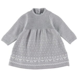 Emporio Armani Kjole - Uld - Gråmeleret m. Hvid