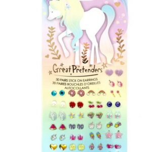 Enhjørning Stick-on Øreringe 30 Sæt, Great Pretenders