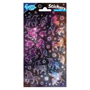 Enhjørning klistermærker med glimmer